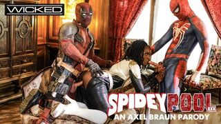 Forró hármasban a Wicked csapatával: Deadpool és Spiderman szenvedélyesen megdolgoztatja Monica Rambeaut